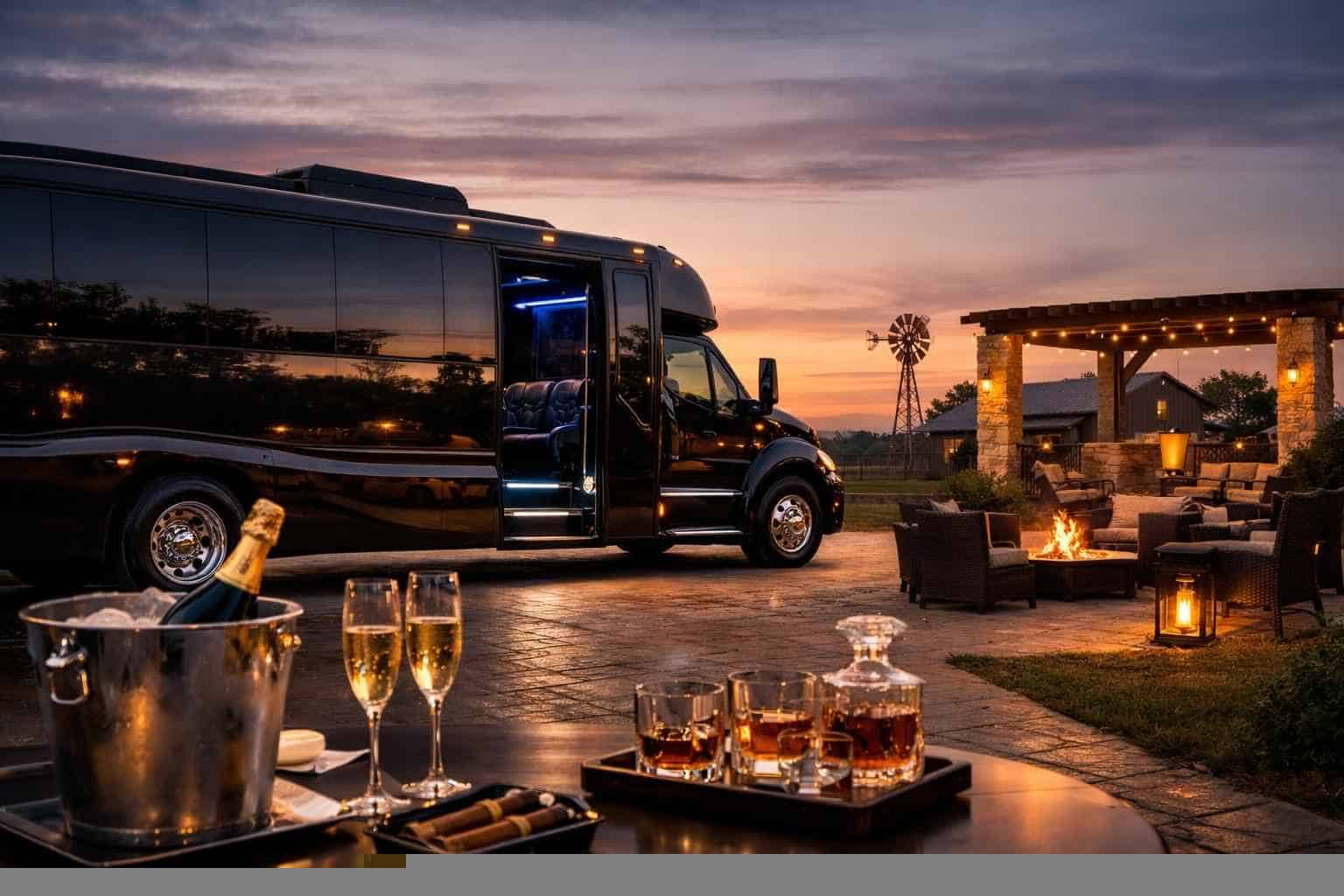 Luxury Limo Bus Rental in Pleasanton Texas
