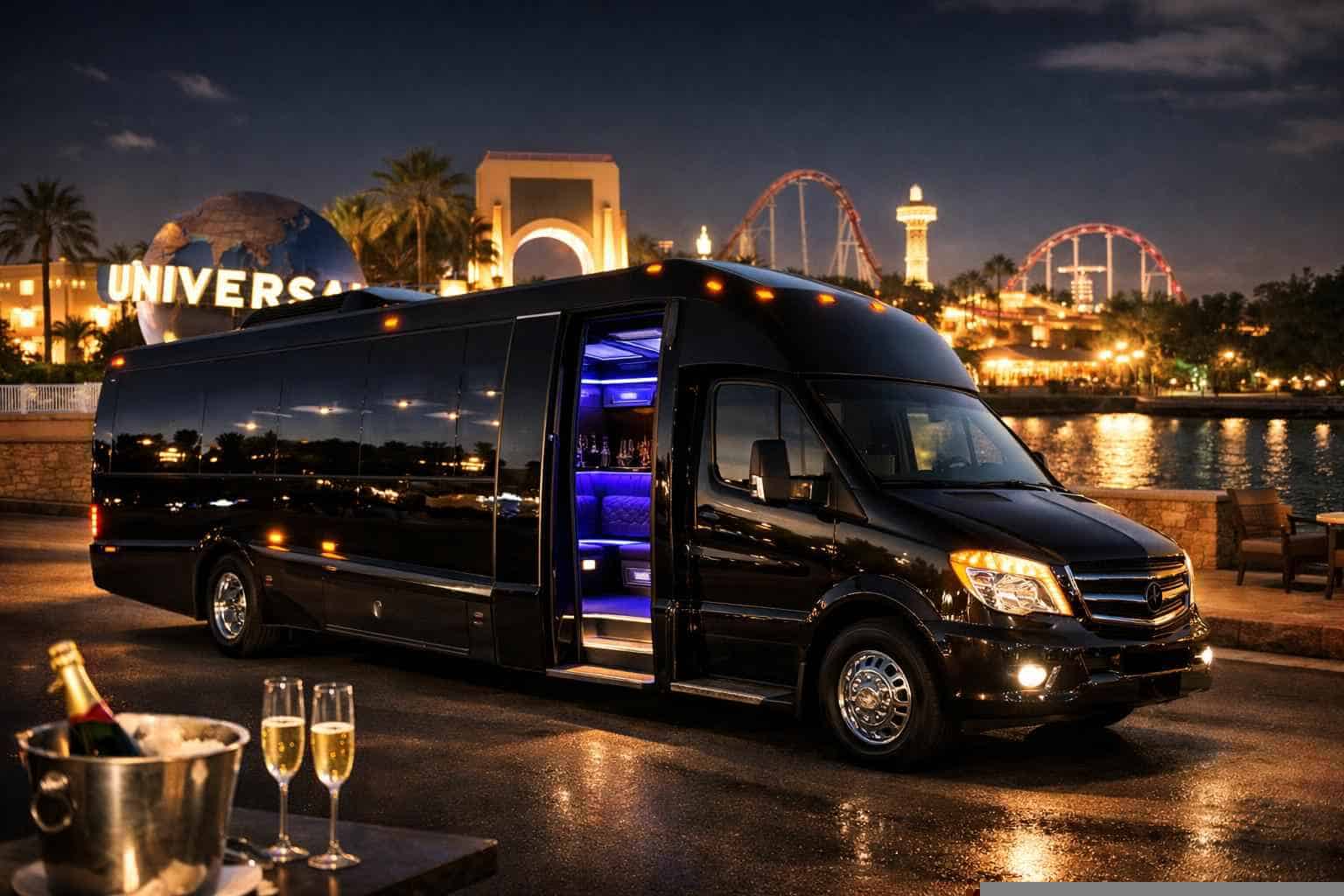 Luxury Limo Bus Rental in Universal City Texas