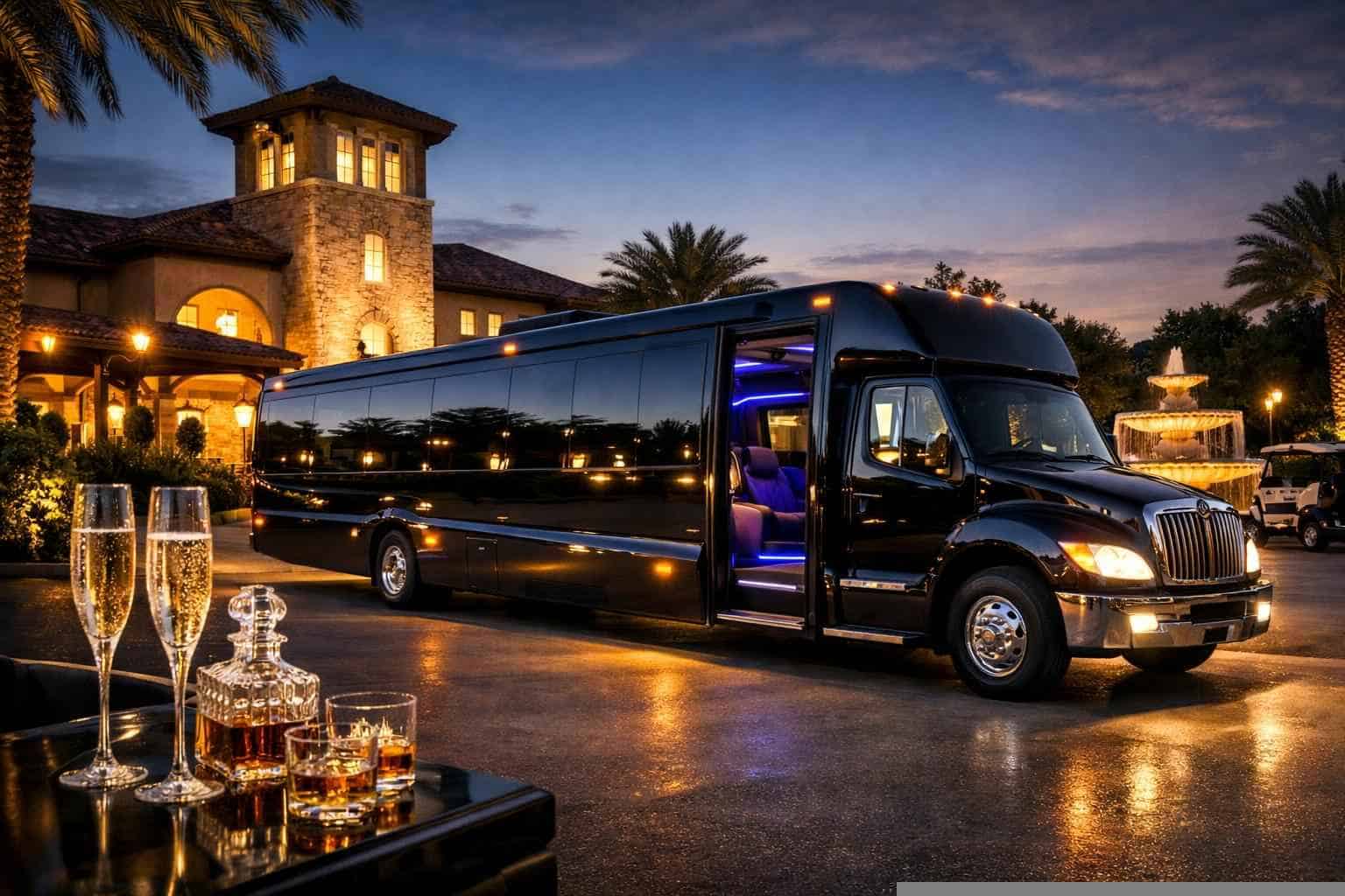 Luxury Limo Bus Rental in Windcrest Texas