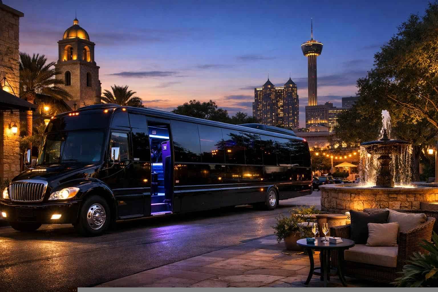 Luxury Party Bus Rental in Alamo Heights Texas
