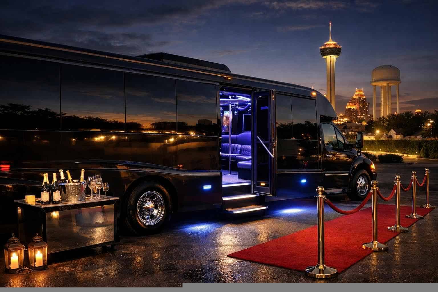 Luxury Party Bus Rental in Converse Texas