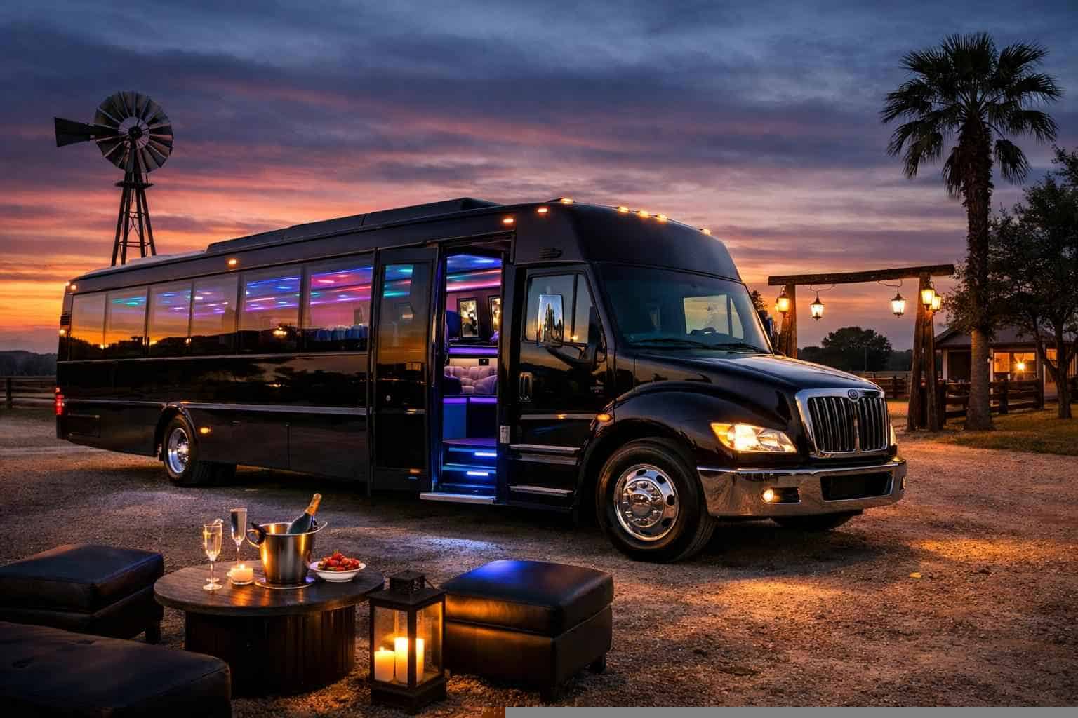 Luxury Party Bus Rental in Pleasanton Texas