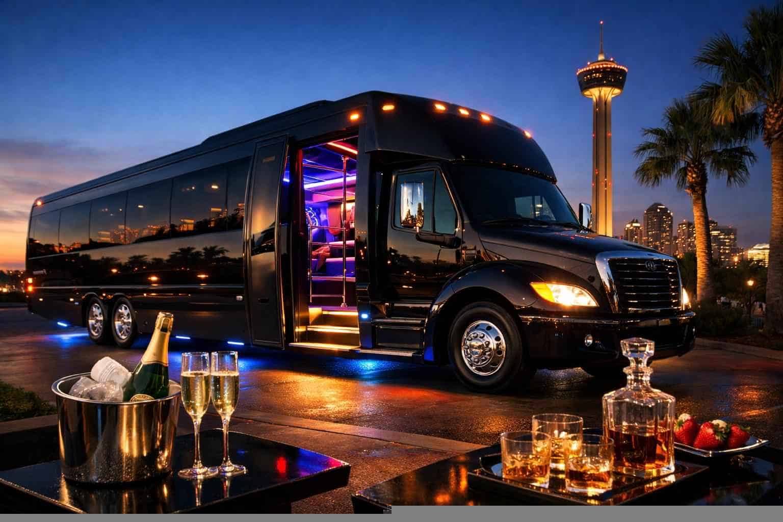 Luxury Party Bus Rental in Universal City Texas