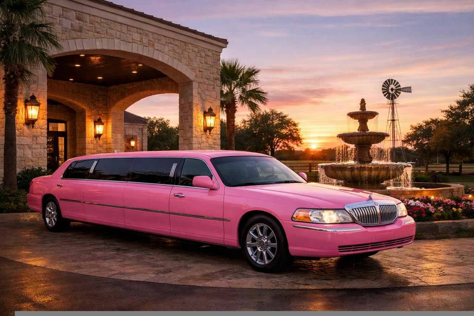 Luxury Pink Limo Rental in Floresville Texas