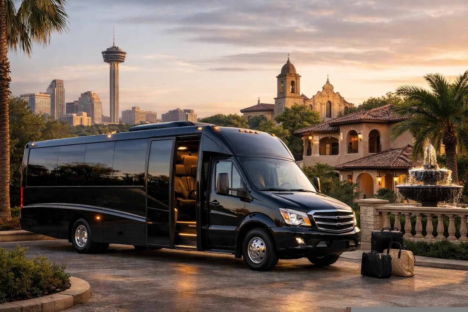 Luxury Shuttle Bus Rental in Alamo Heights Texas