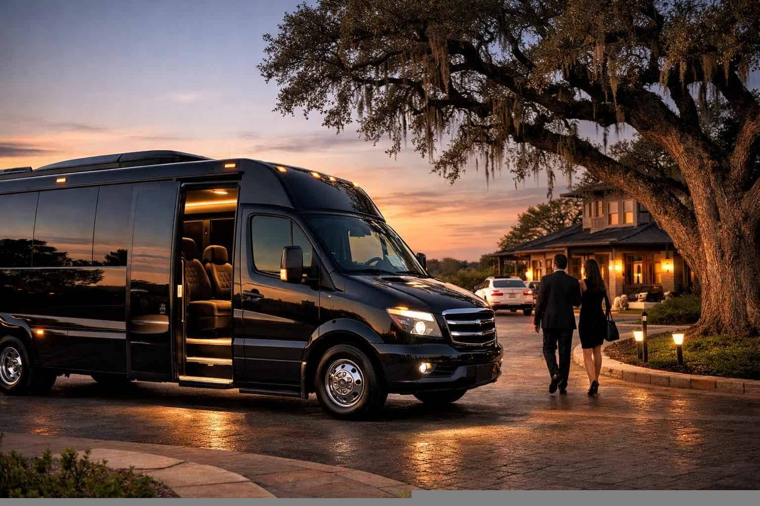 Luxury Shuttle Bus Rental in Live Oak Texas