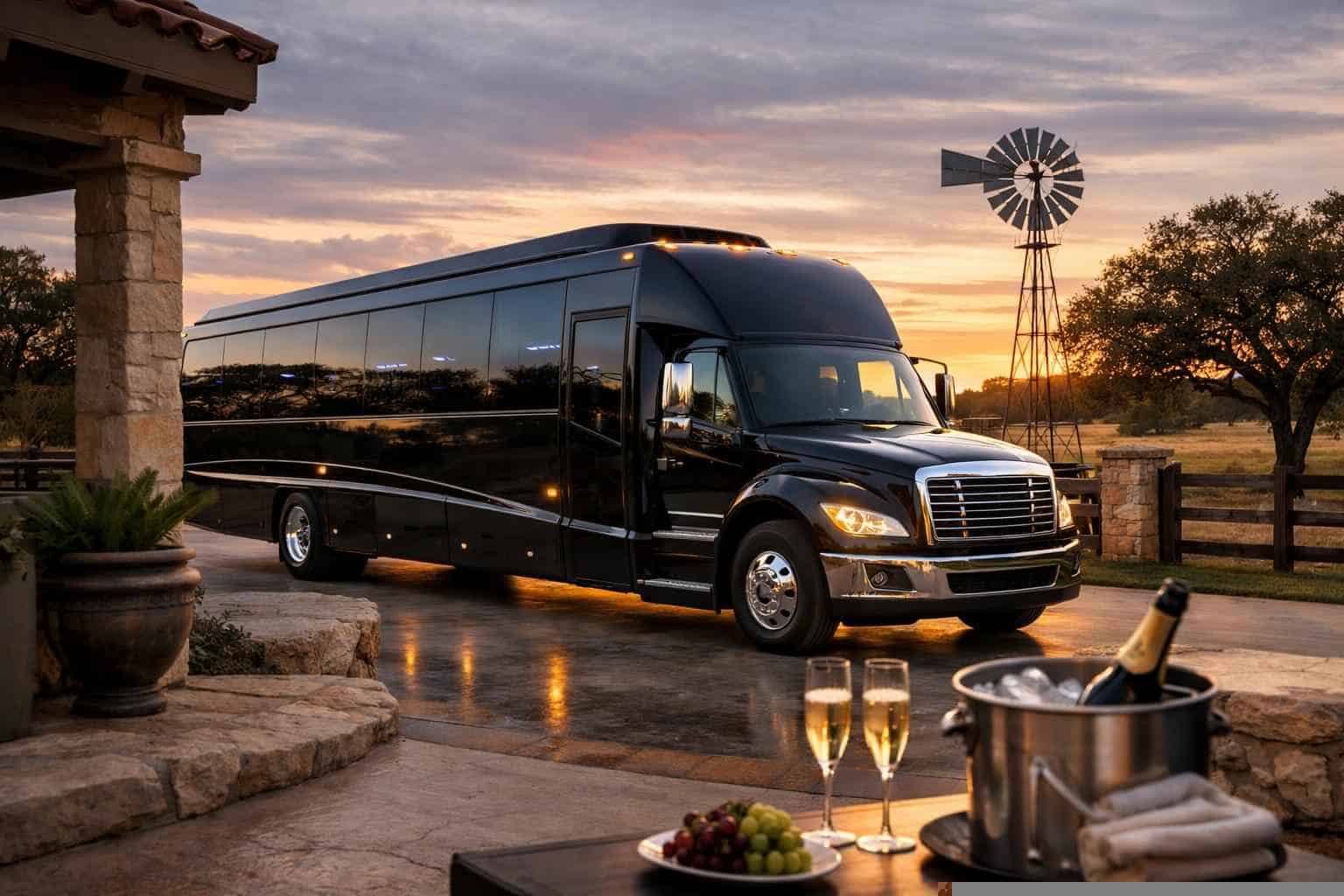 Luxury Shuttle Bus Rental in Pleasanton Texas