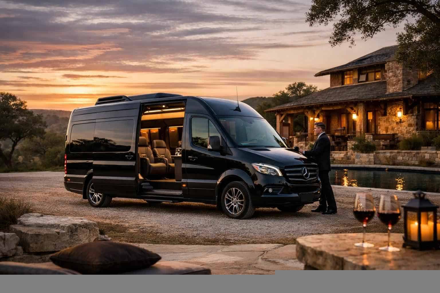Luxury Sprinter Van Rental with Driver in Boerne Texas