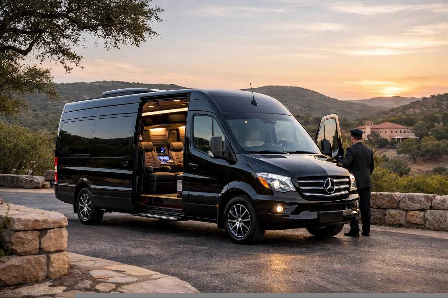Luxury Sprinter Van Rental with Driver in Helotes Texas