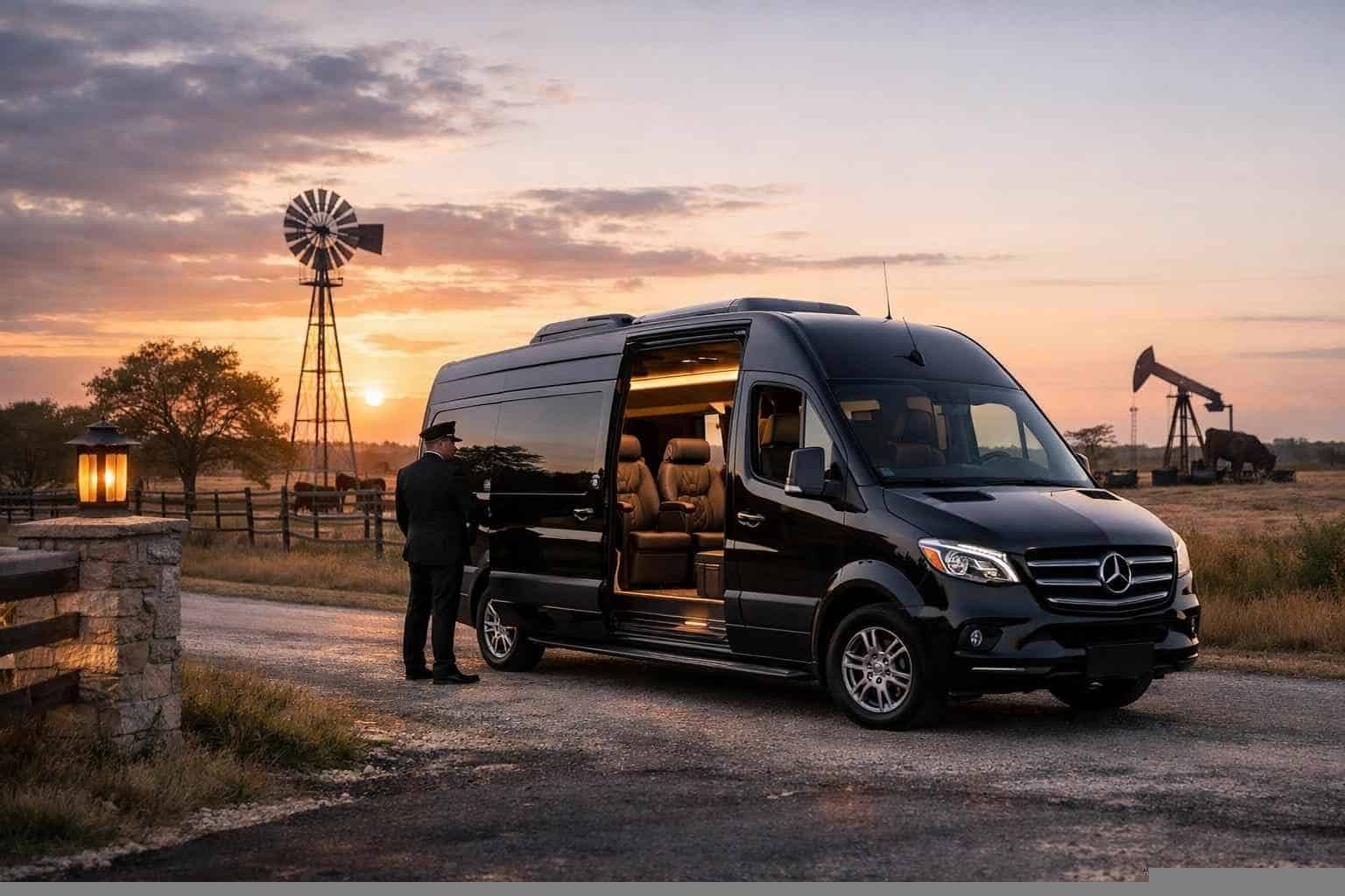 Luxury Sprinter Van Rental with Driver in Pleasanton Texas