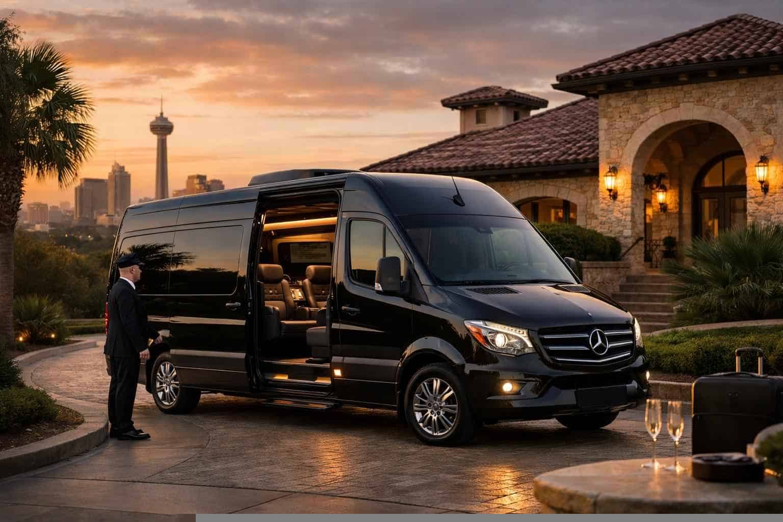 Luxury Sprinter Van Rental with Driver in Windcrest Texas