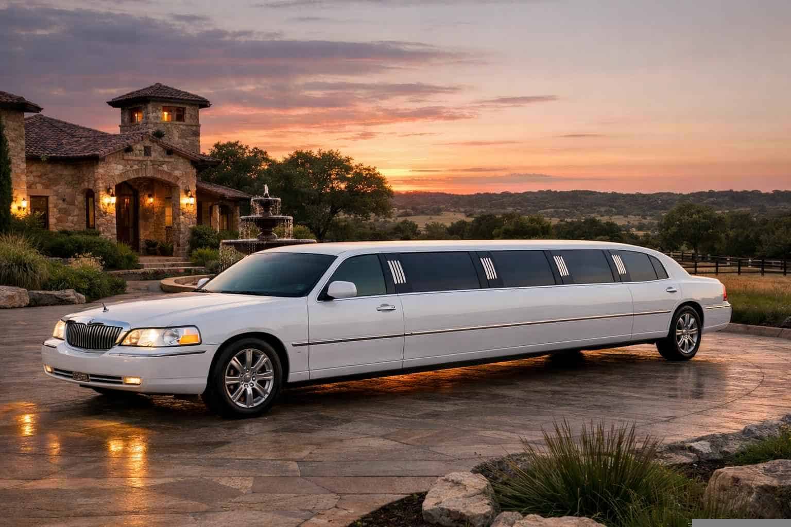 Luxury White Limo Rental in Bulverde Texas