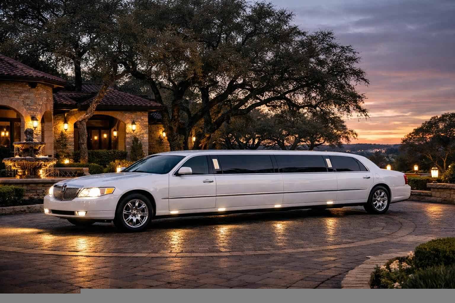 Luxury White Limo Rental in Live Oak Texas
