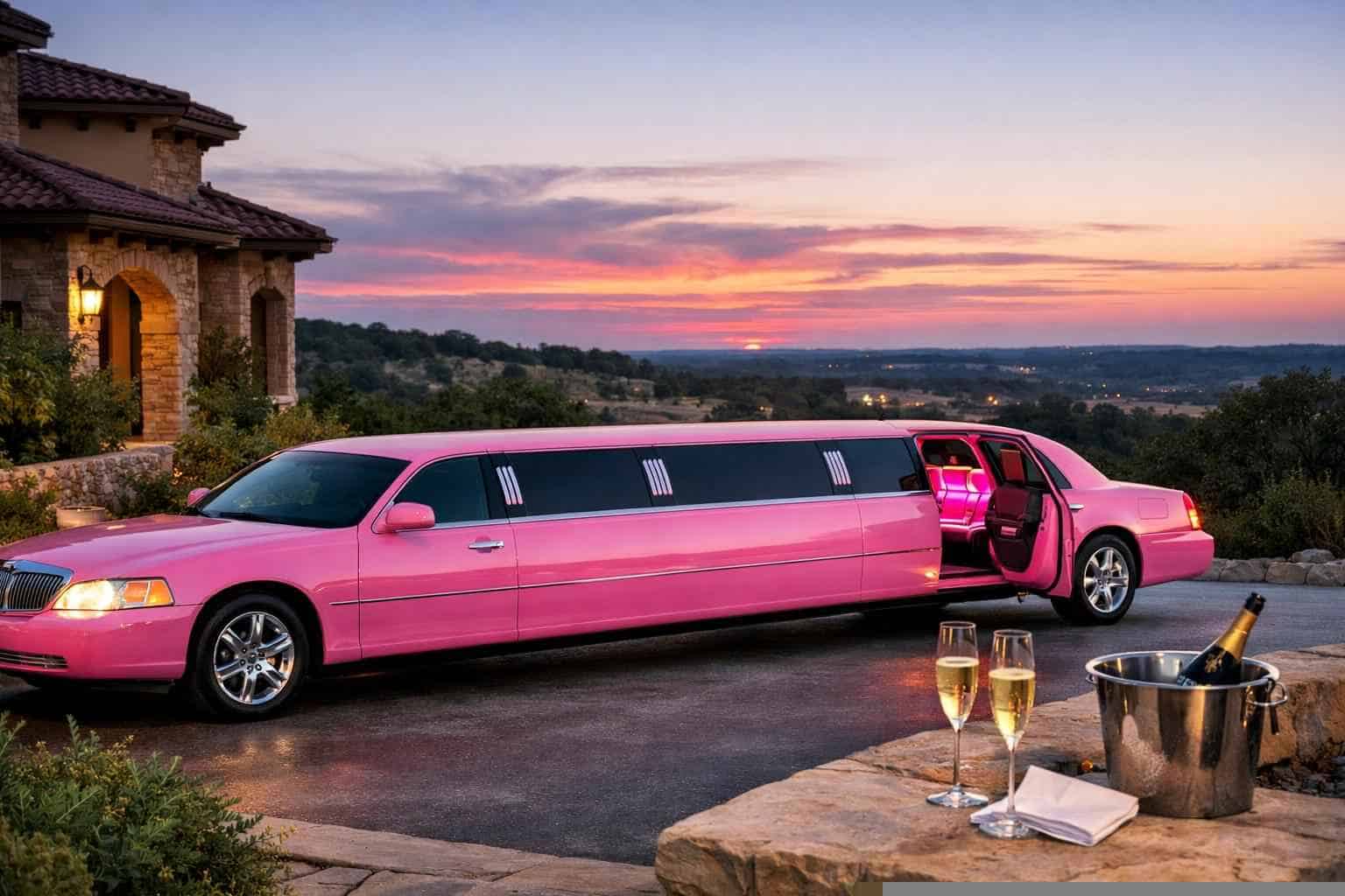 Pink Limo Rental Near Me Bulverde TX