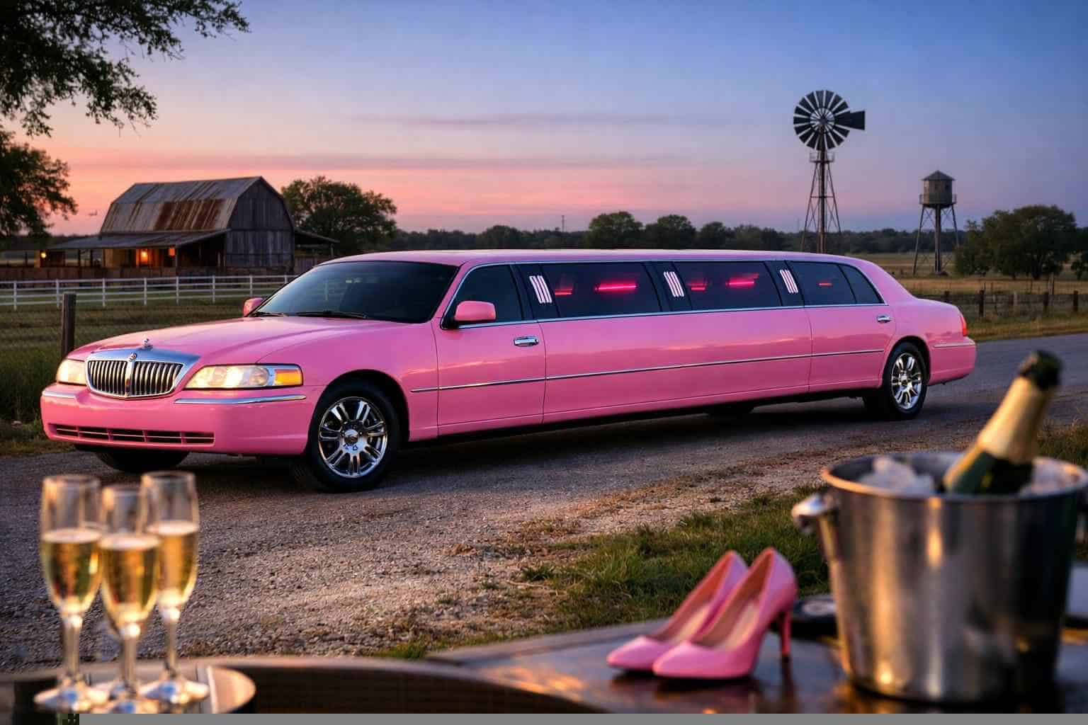 Pink Limo Rental Near Me La Vernia TX