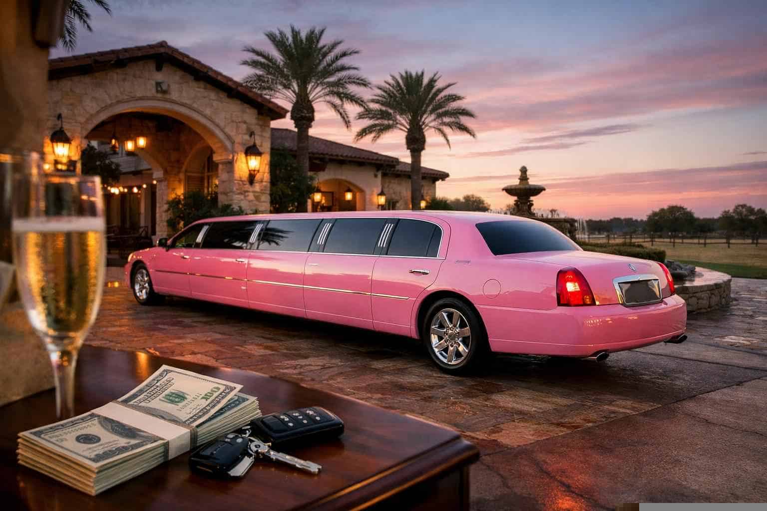 Pink Limo Rental Prices in La Vernia TX