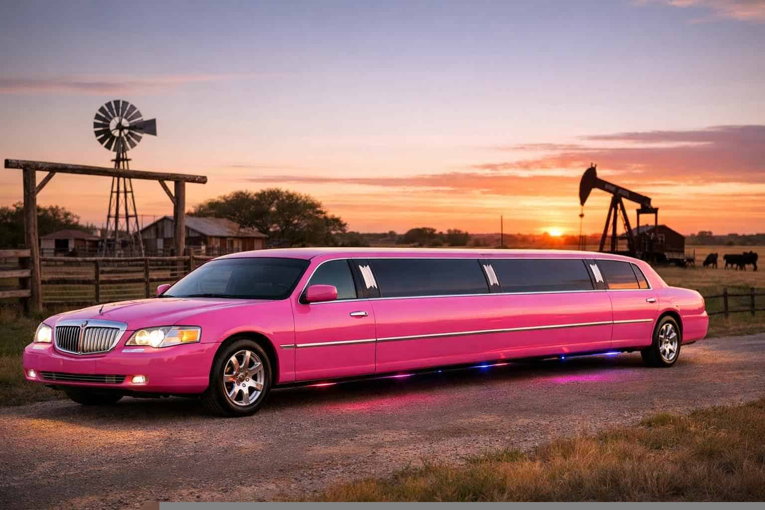 Pink Limo Rental Services in Pleasanton Texas