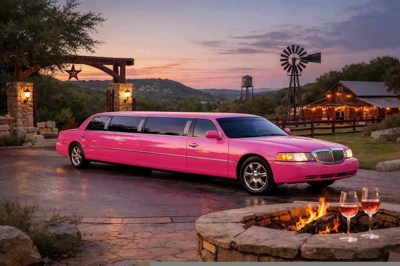 Pink Limousines in Helotes Texas