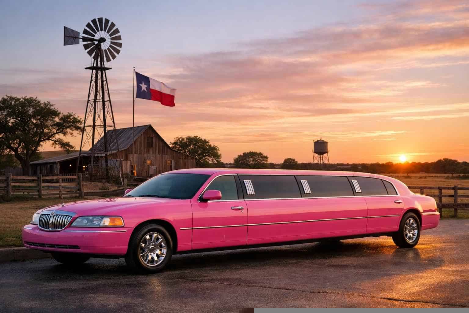 Pink Limousines in Pleasanton Texas