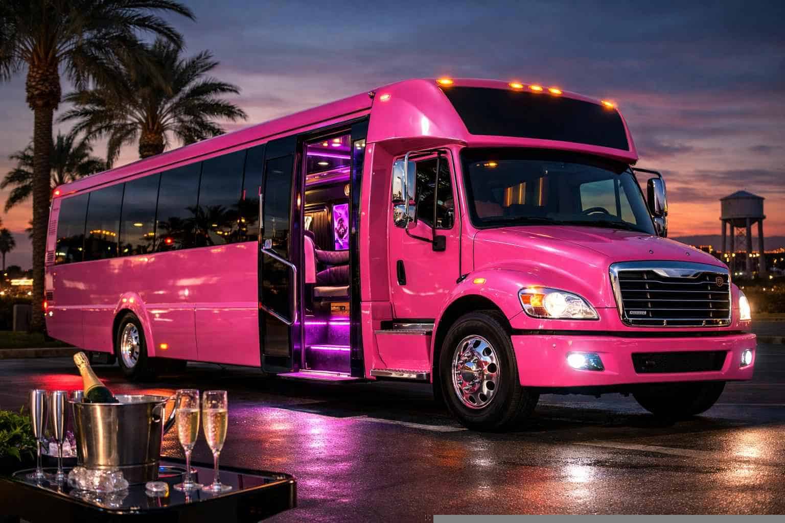 Pink Party Bus Rental Converse TX