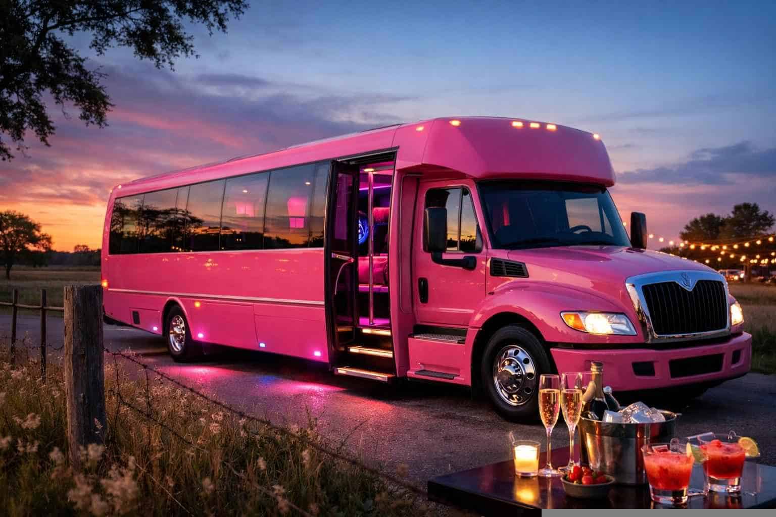 Pink Party Bus Rental Floresville TX