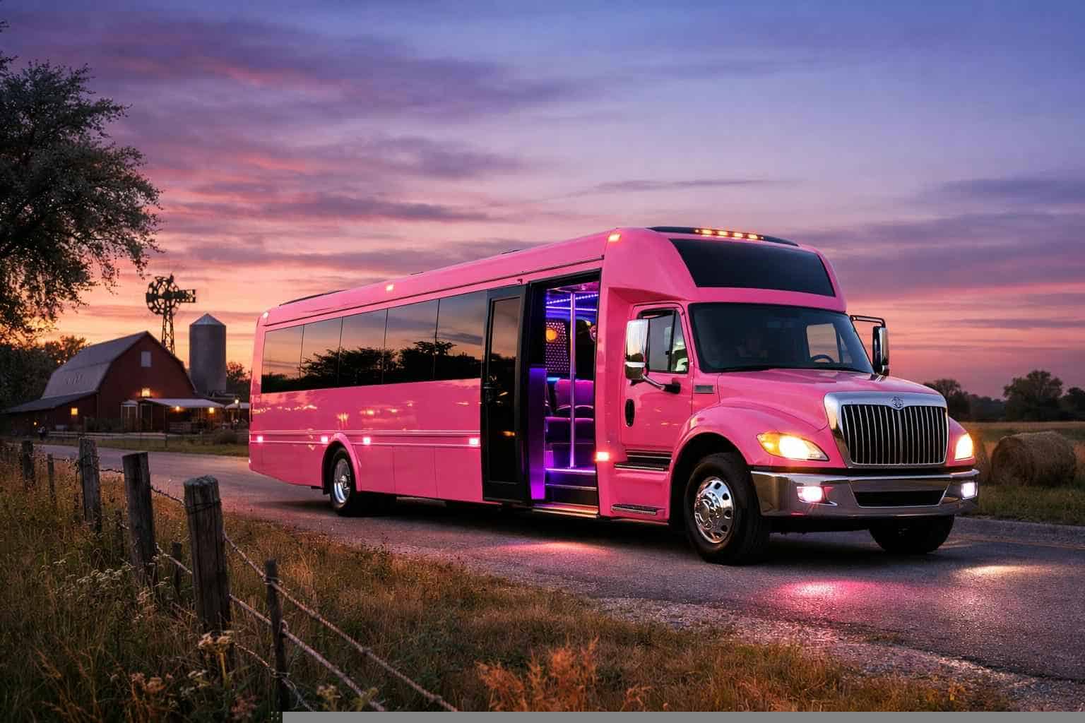 Pink Party Bus Rental La Vernia TX