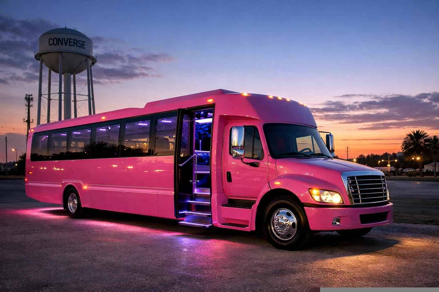 Pink Party Bus Rental Near Me Converse TX