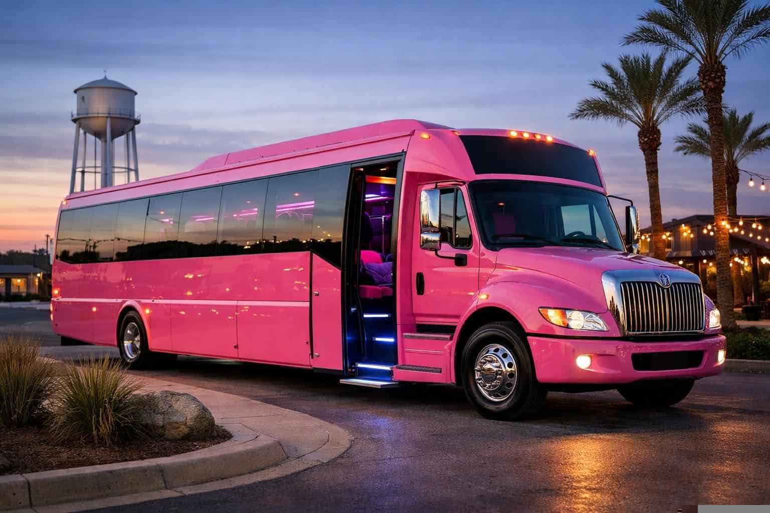 Pink Party Bus Rental Near Me Schertz TX