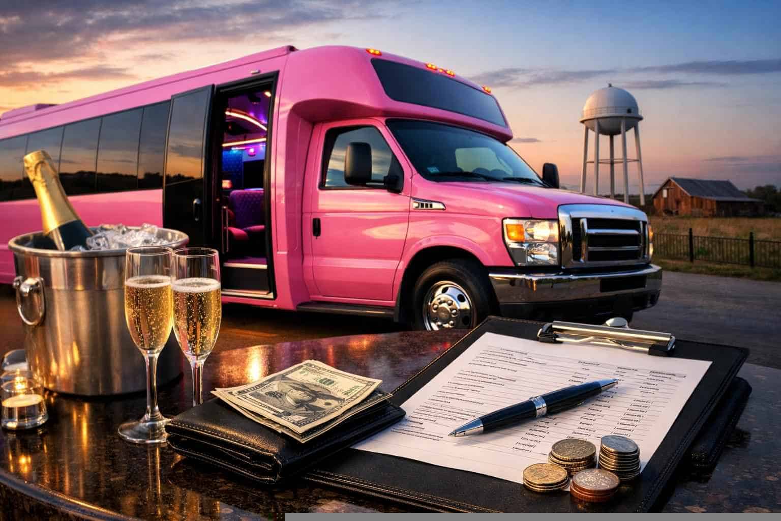 Pink Party Bus Rental Prices in Seguin TX