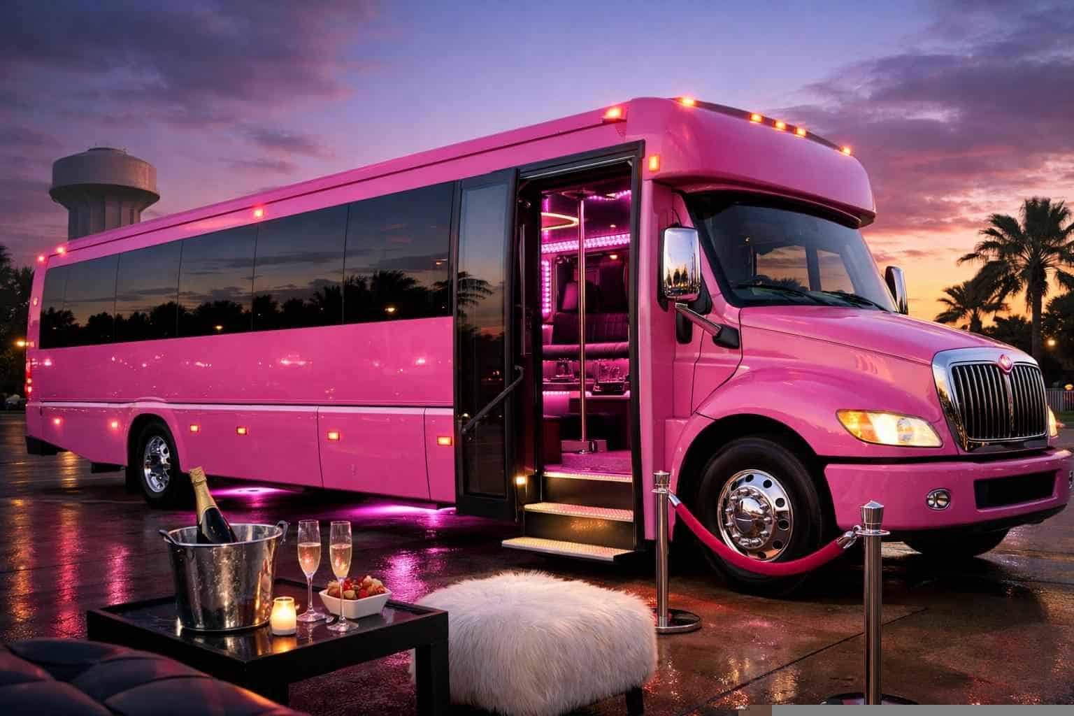 Pink Party Bus Rental Schertz TX