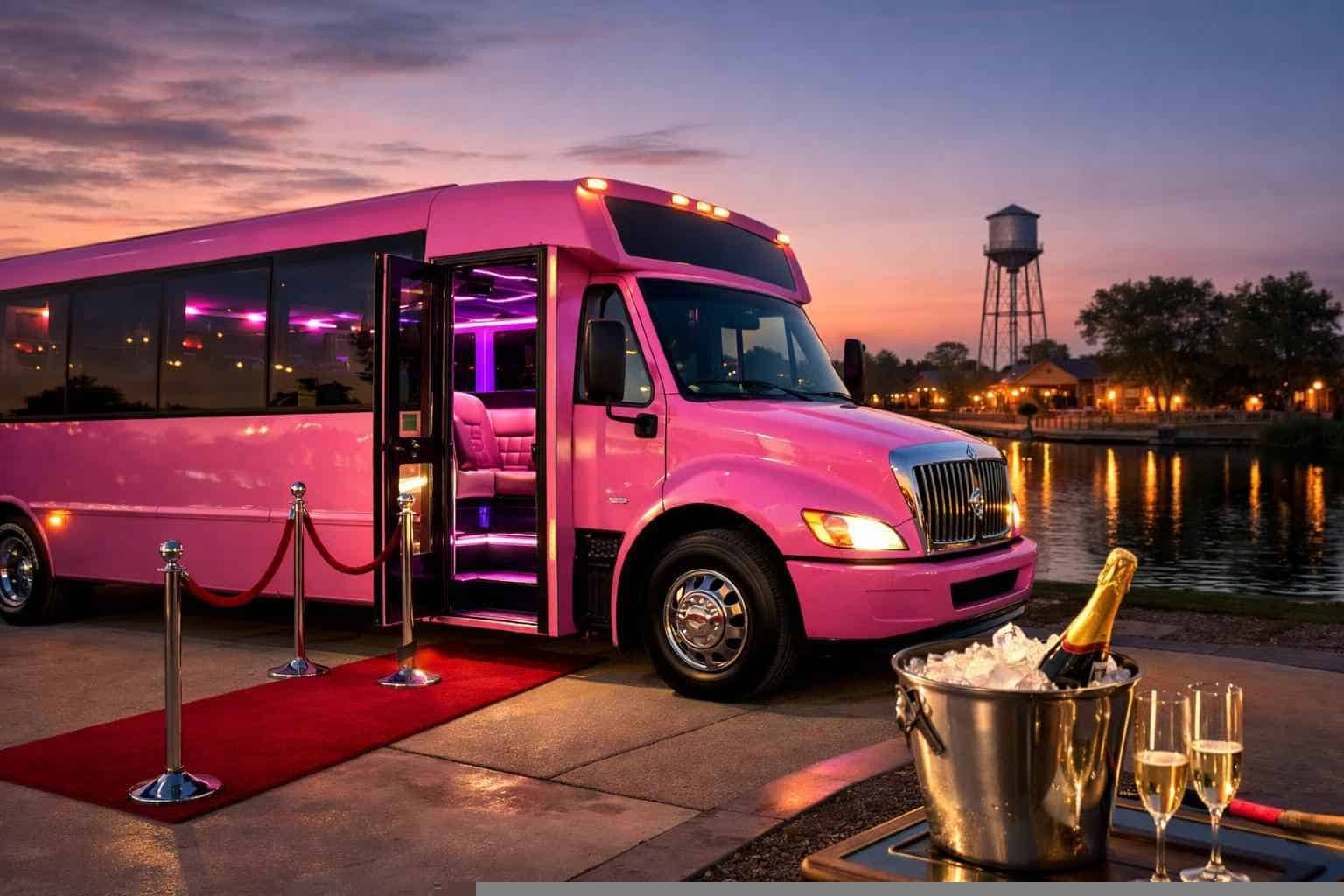 Pink Party Bus Rental Seguin TX