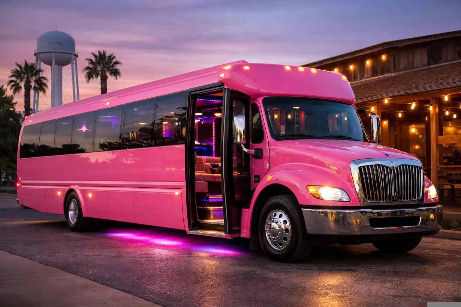 Pink Party Bus Rental Selma TX