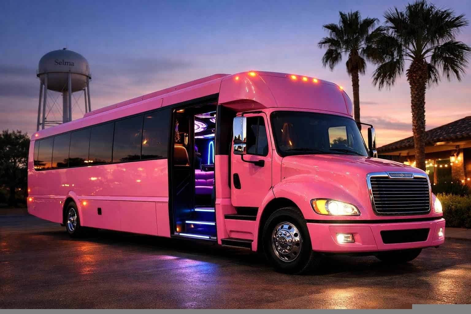 Pink Party Bus Rental Services In Selma Texas