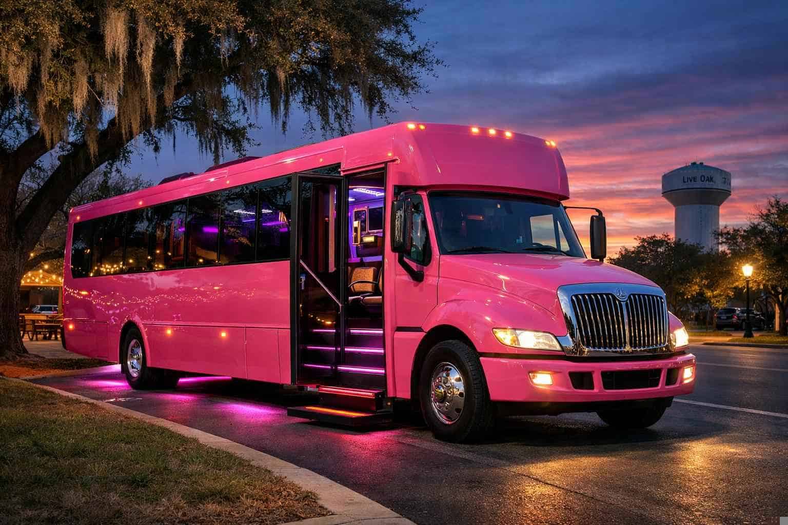 Pink Party Bus Service Live Oak TX