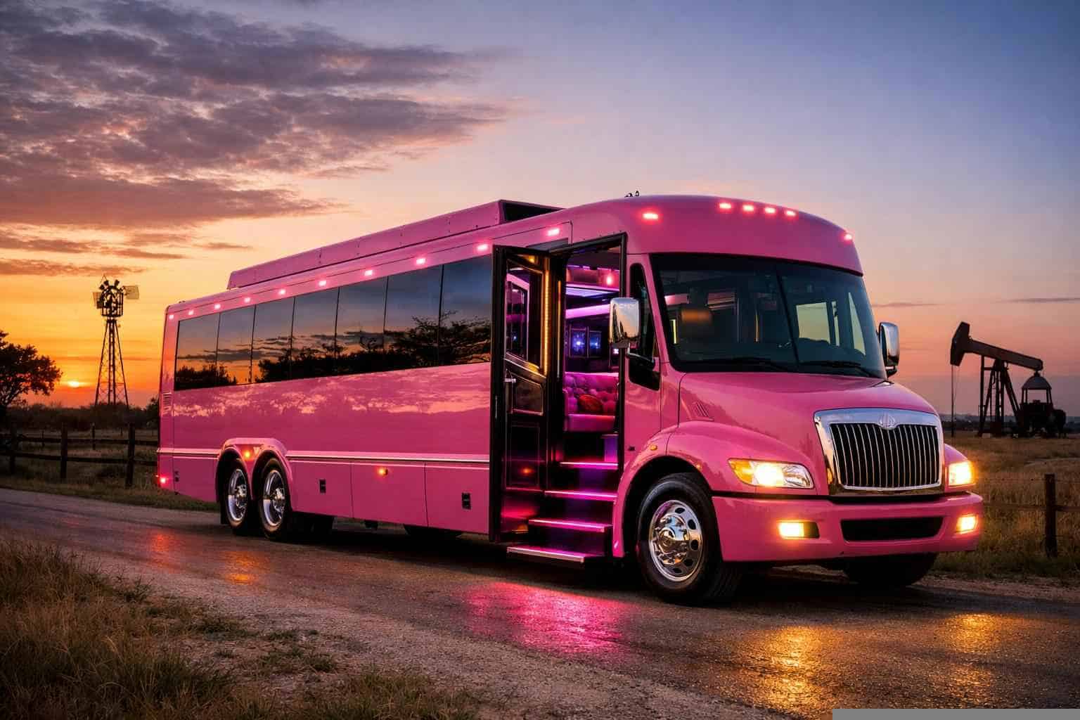 Pink Party Bus Service Pleasanton TX