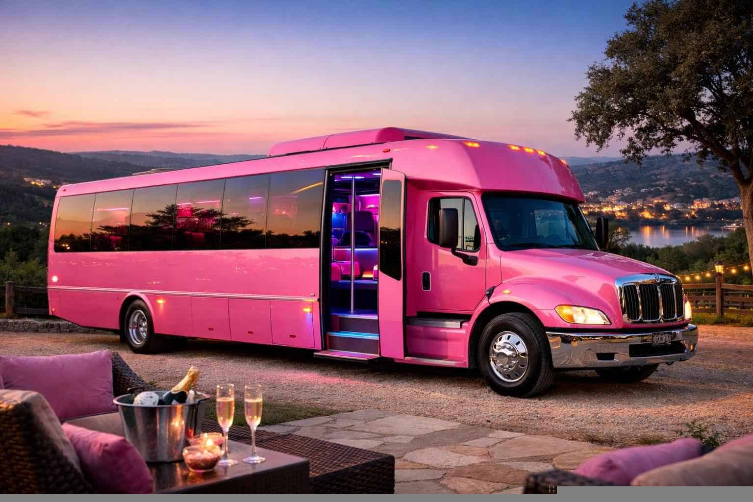 Pink Party Buses in Boerne Texas