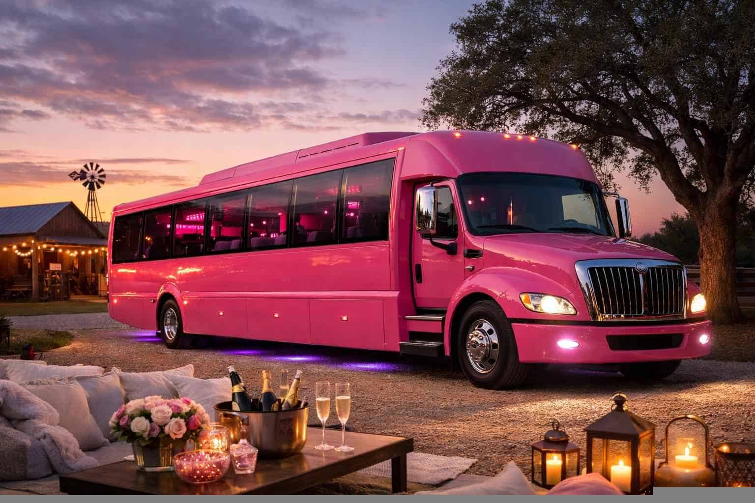 Pink Party Buses in Cibolo Texas