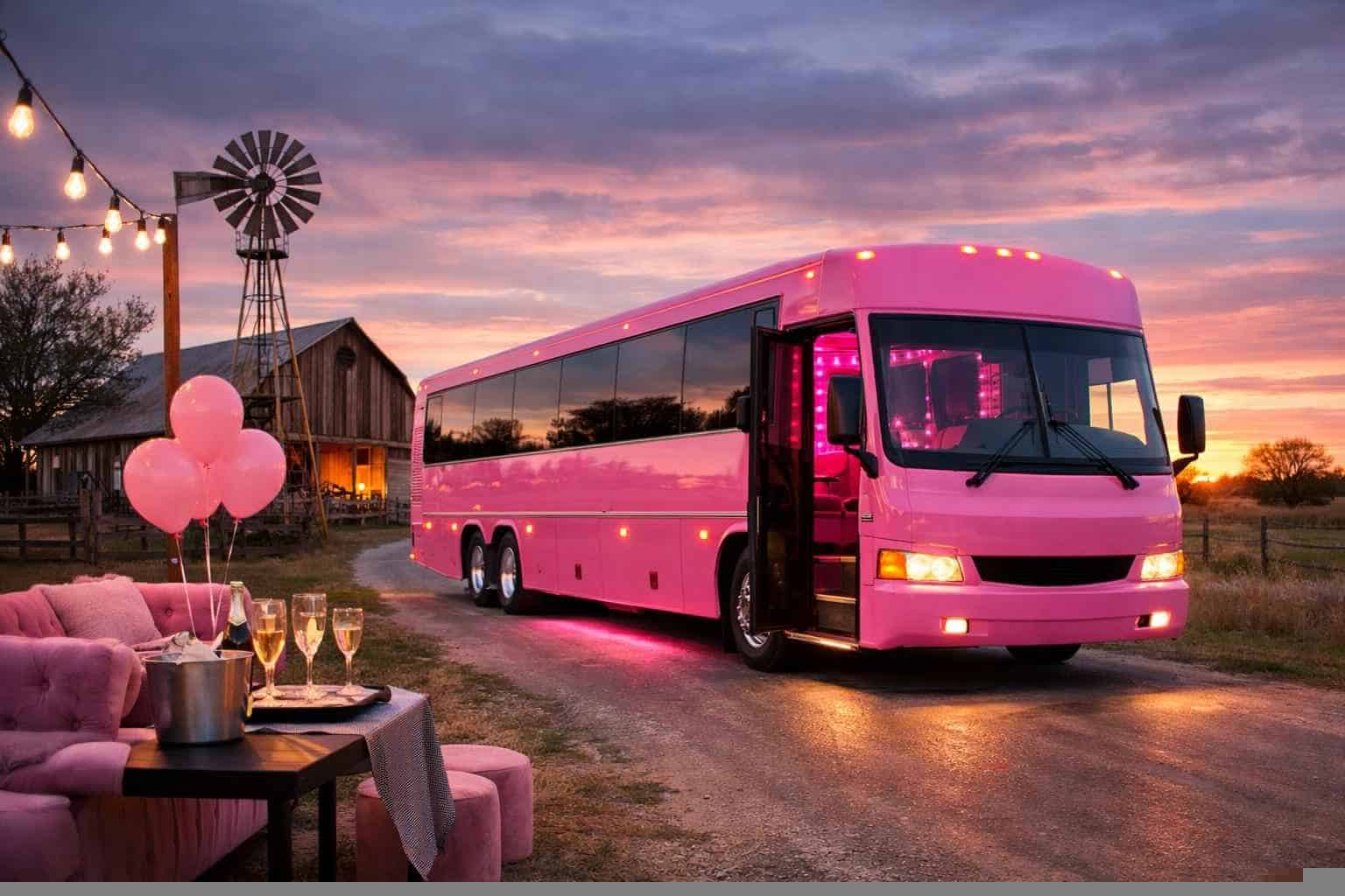 Pink Party Buses in Floresville Texas