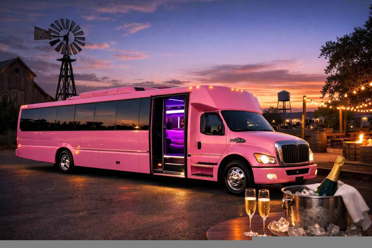 Pink Party Buses in Schertz Texas