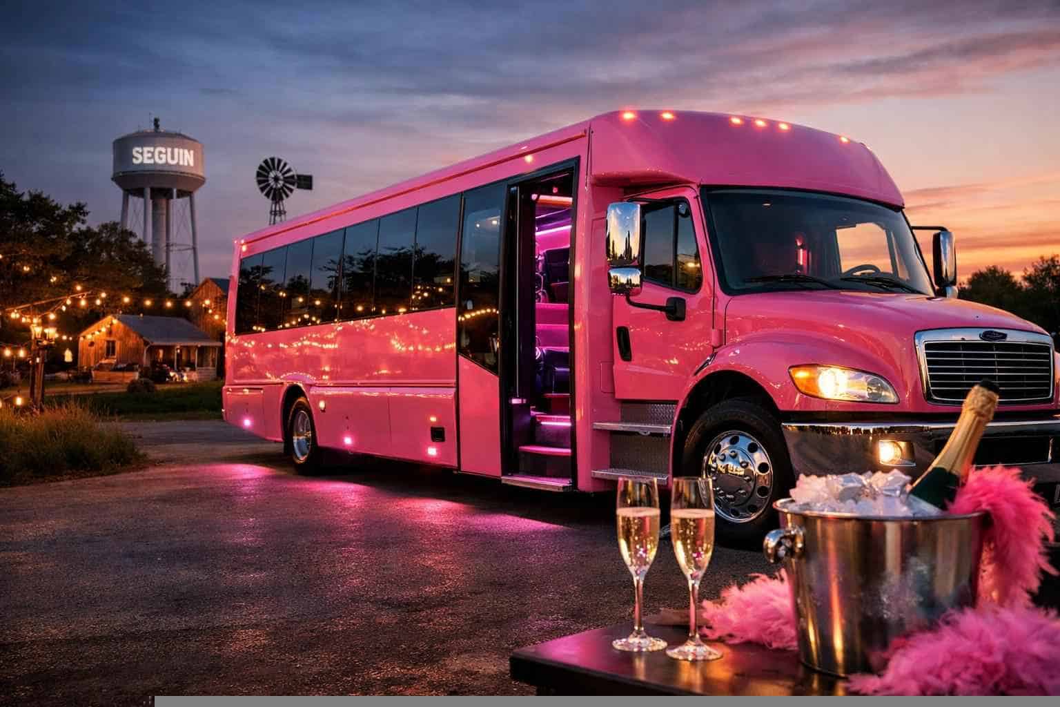 Pink Party Buses in Seguin Texas