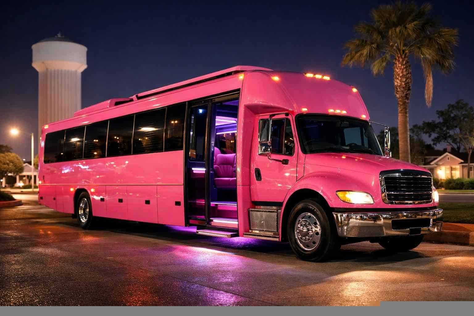 Pink Party Buses in Windcrest Texas