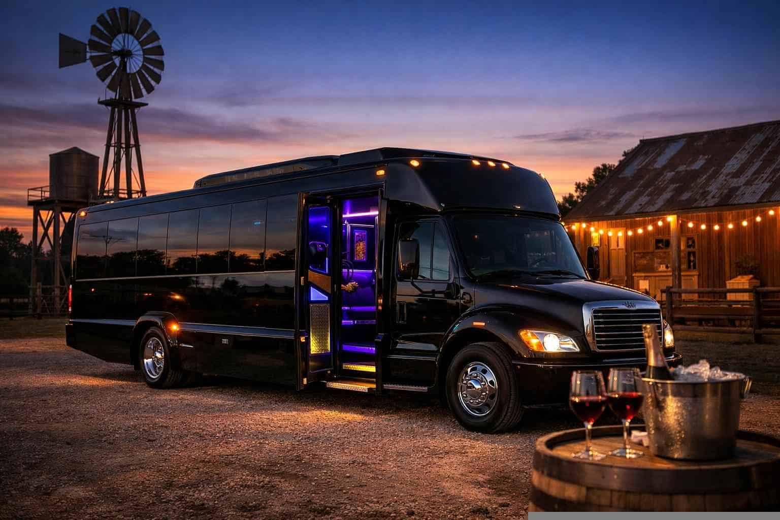 Pleasanton Texas Black Party Bus Rental