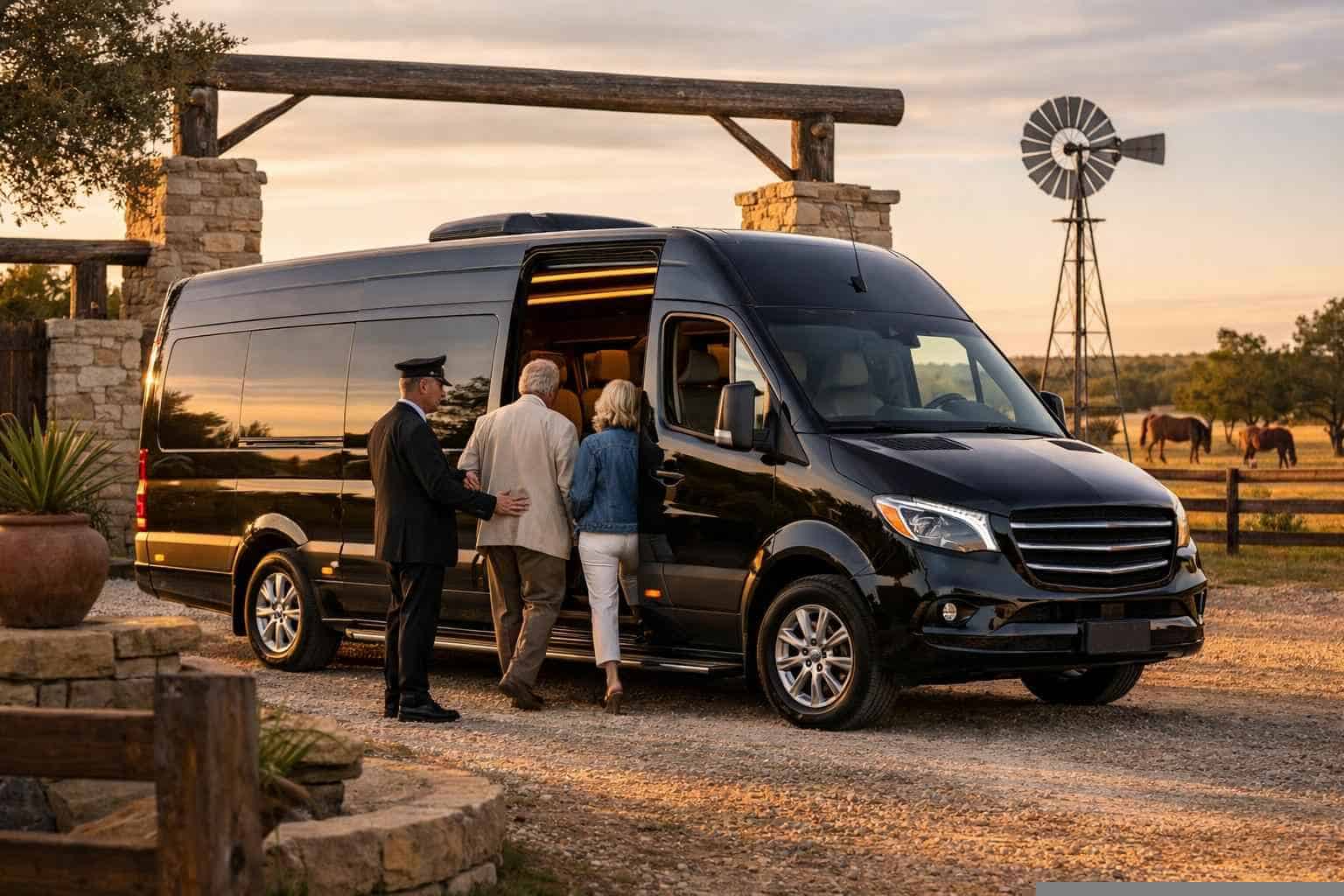 Pleasanton Texas Passenger Van with Driver