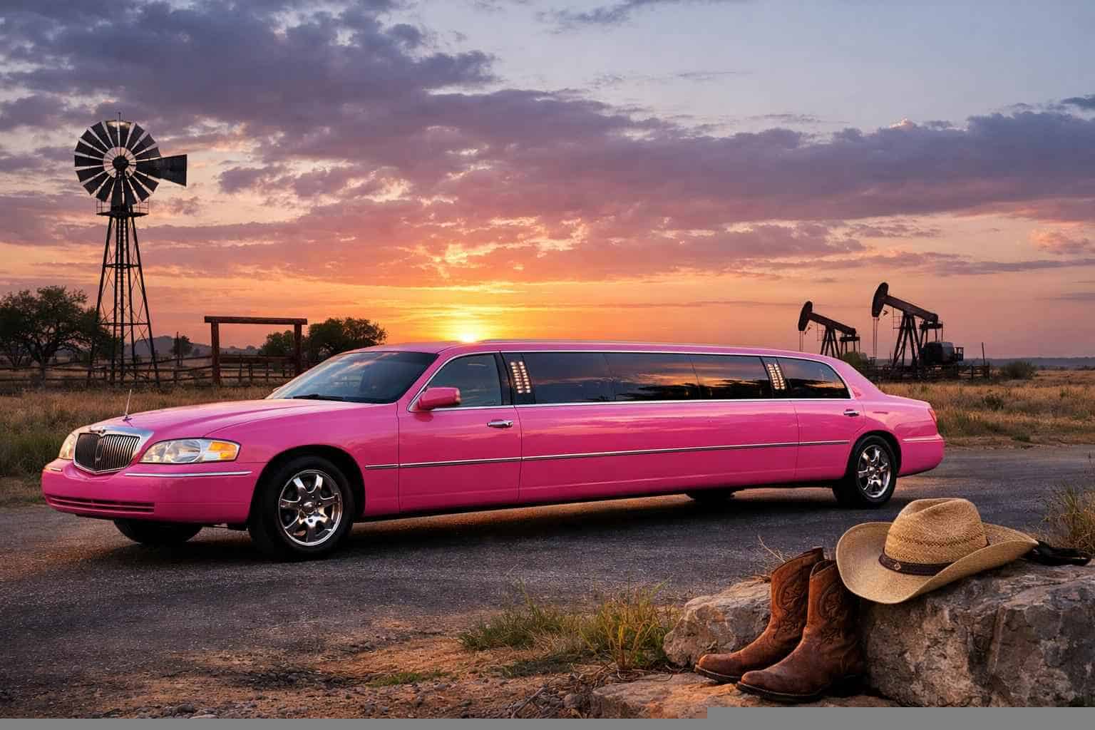 Pleasanton Texas Pink Limo Rental