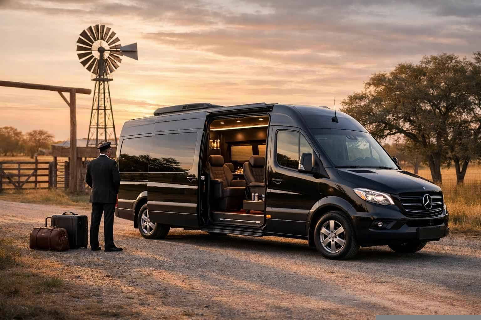 Pleasanton Texas Sprinter Van Rental with Driver