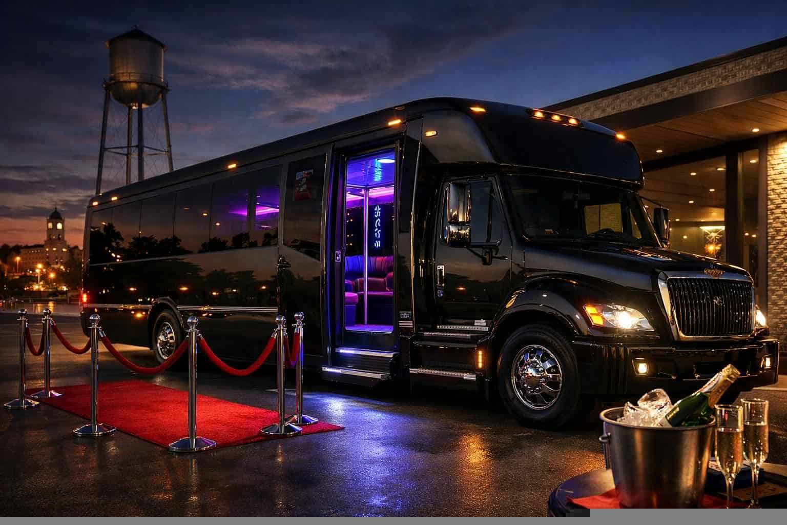 Schertz Texas Black Party Bus Rental