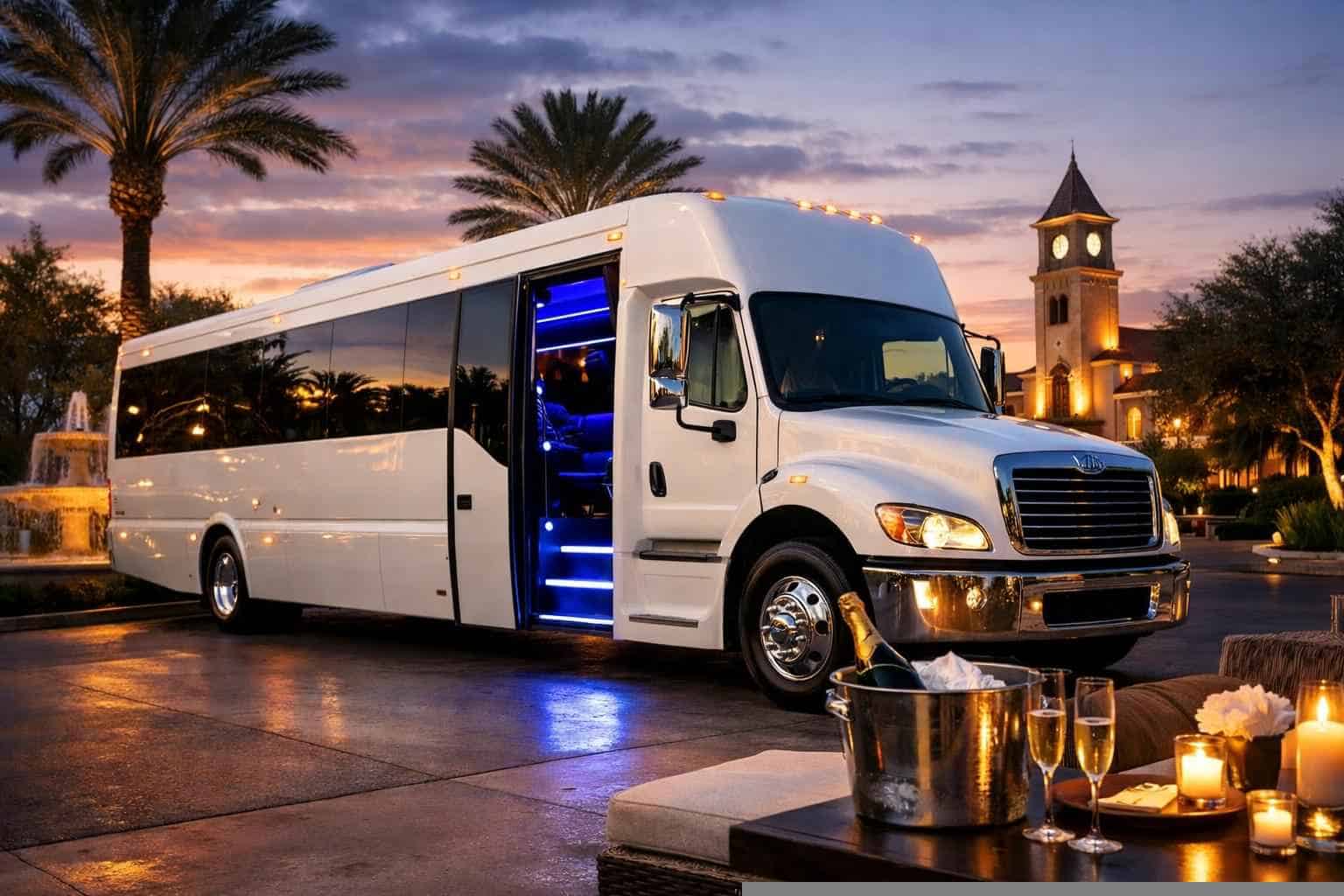 Schertz Texas White Party Bus Rental
