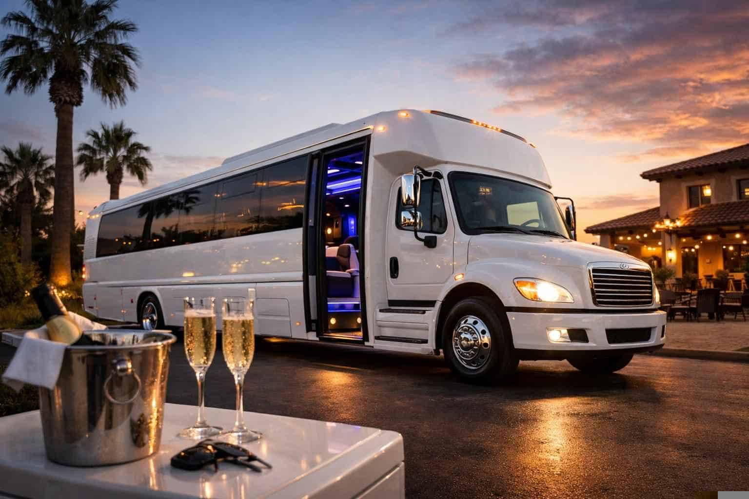 Selma Texas White Party Bus Rental