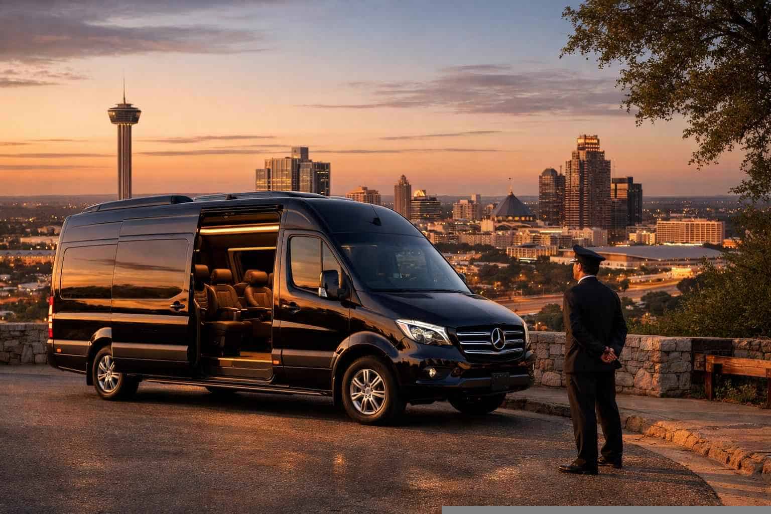 Universal City Texas Sprinter Van Rental with Driver
