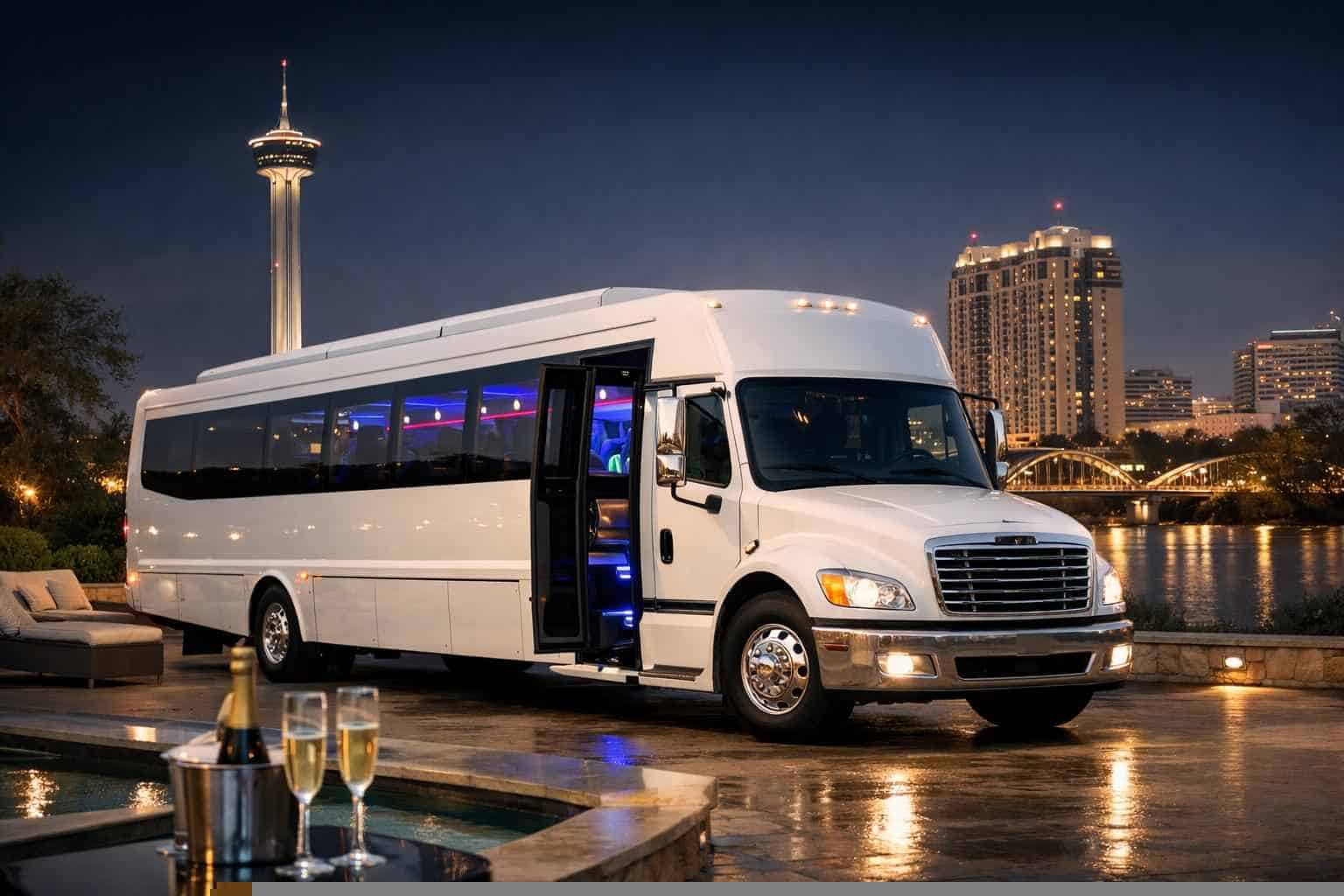 Universal City Texas White Party Bus Rental